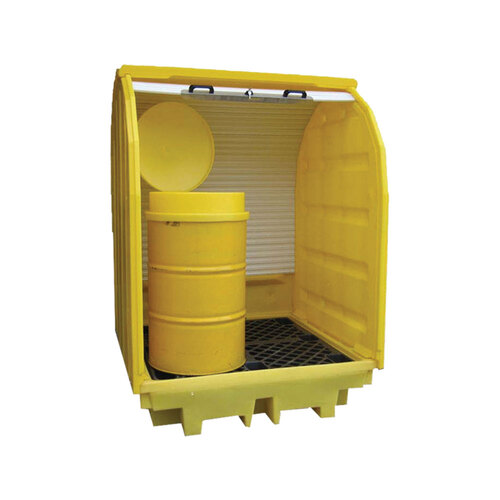 4 Drum Bund Spill Pallet - Covered Roll Top