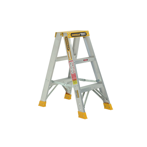 Double sided 180kg Rated Heavy Duty Industrial Aluminium A-frame ladder 0.9m (3ft)