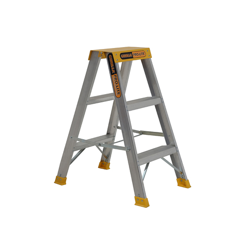 Double sided 150kg Rated Industrial Pro-Lite Aluminium A-frame ladder 3 Step (0.85m)