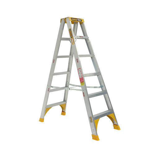 Double sided 180kg Rated Heavy Duty Industrial Aluminium A-frame ladder 1.8m (6ft)