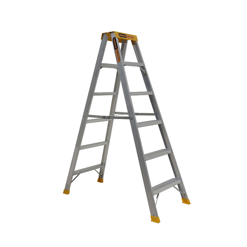Double sided 150kg Rated Industrial Pro-Lite Aluminium A-frame ladder 6 Step (1.74m)