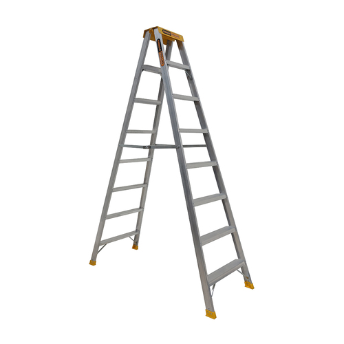Double sided 150kg Rated Industrial Pro-Lite Aluminium A-frame ladder 8 Step (2.35m)