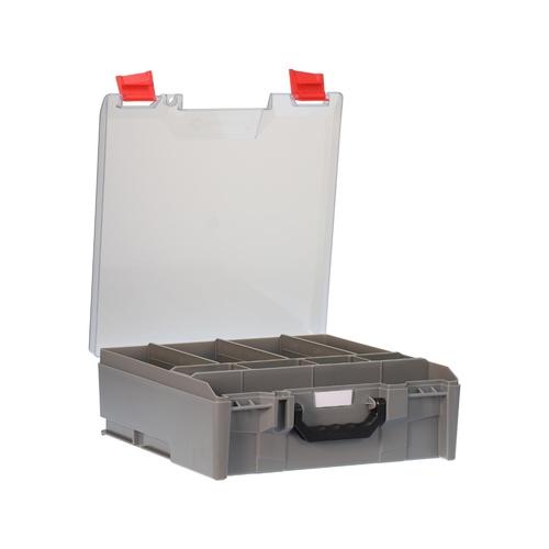 StorageTek Large ABS Storage Case - Clear Lid (Grey)