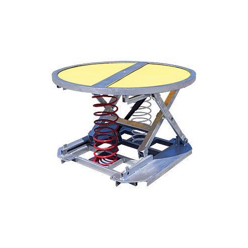 2000kg Rated Pallet Positioner Galvanised Lifting Pallet - Turntable Top