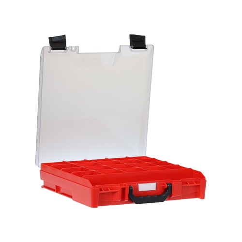 StorageTek Small ABS Storage Case - Clear Lid (Red)
