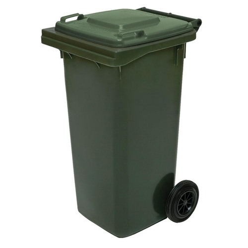 120L HDPE Wheelie Waste Bin - Green