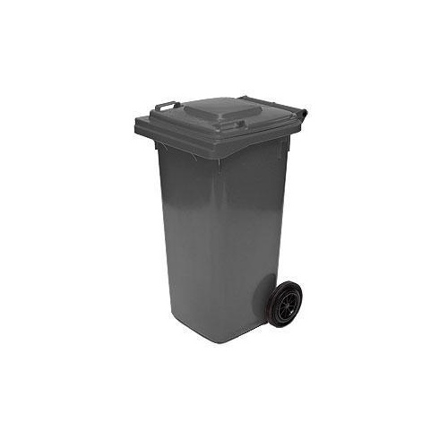 120L HDPE Wheelie Waste Bin - Grey