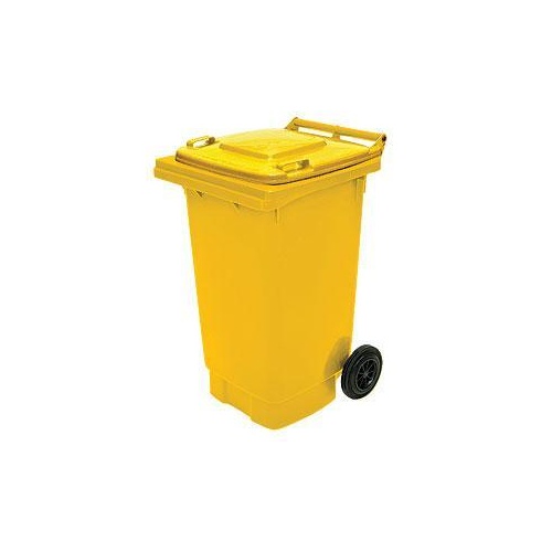140L HDPE Wheelie Waste Bin - Yellow