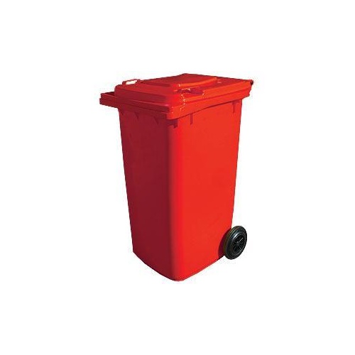 240L HDPE Wheelie Waste Bin - Red