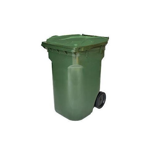 360L HDPE Wheelie Waste Bin - Green - Australian Made