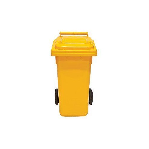 80L HDPE Wheelie Waste Bin - Yellow