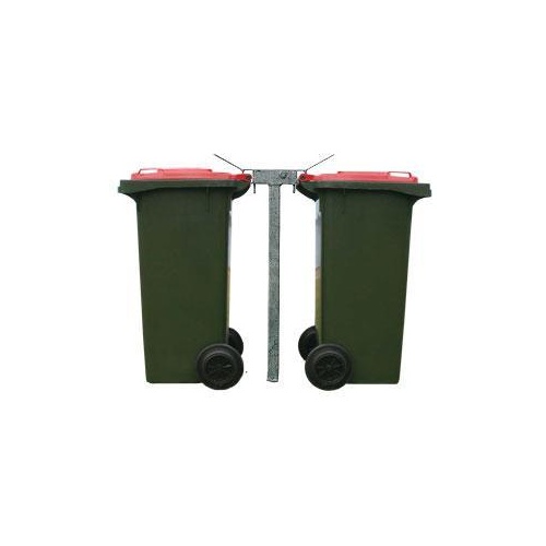Wheelie Bin Security Stand - Pole - 2 Bin - Suits all Bin Sizes