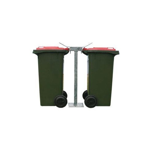 Wheelie Bin Security Stand - Base Plate - 2 Bin - Suits 140 & 240 litre Bins