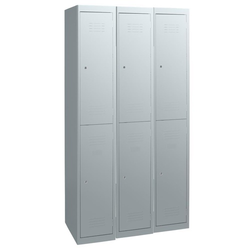 Locker - Steel - Statewide - 900 x 450 x 1800mm - 2 Tier - Bank of 3