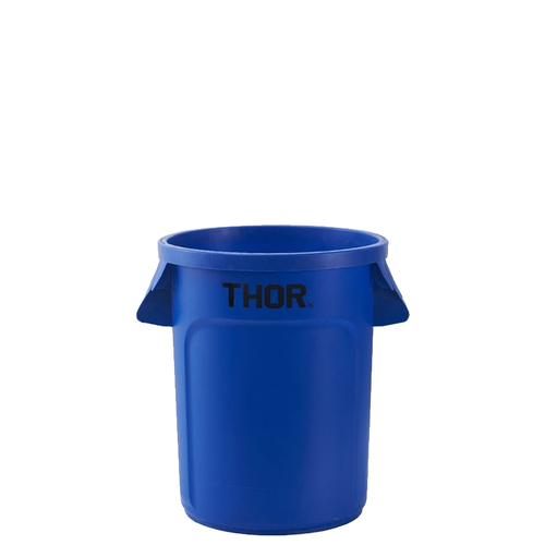 60L Thor Commercial Round Plastic Bin - Blue