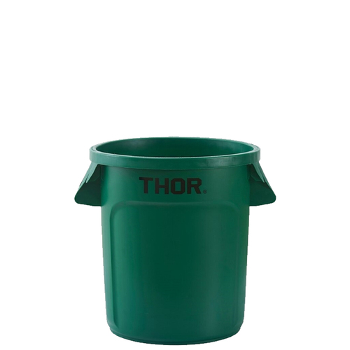 60L Thor Commercial Round Plastic Bin - Green
