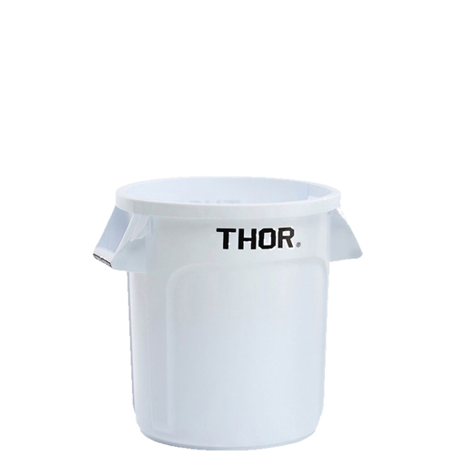 60L Thor Commercial Round Plastic Bin - White