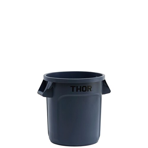 38L Thor Commercial Round Plastic Bin - Grey