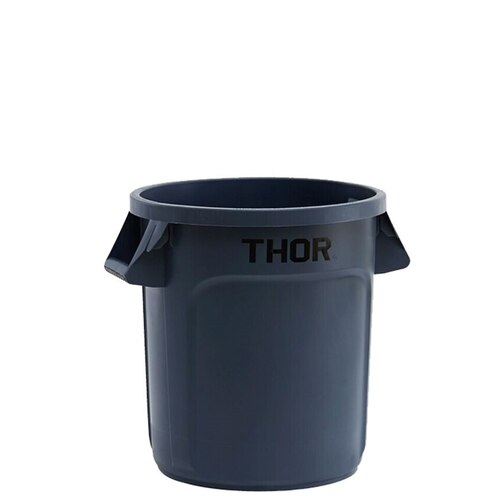 75L Thor Commercial Round Plastic Bin - Grey