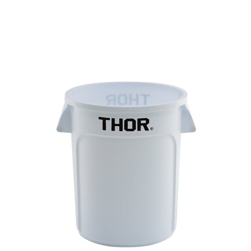 75L Thor Commercial Round Plastic Bin - White