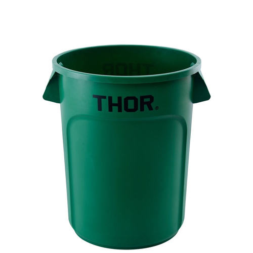 121L Thor Commercial Round Plastic Bin - Green 
