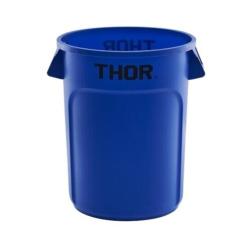 166L Thor Commercial Round Plastic Bin - Blue