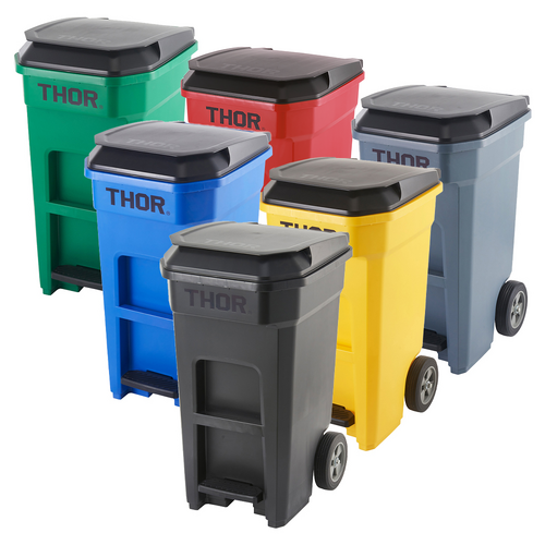 190L THOR Step-On Roll-out Pedal Bin 62.1CM X 72.8CM X 100.5CM H