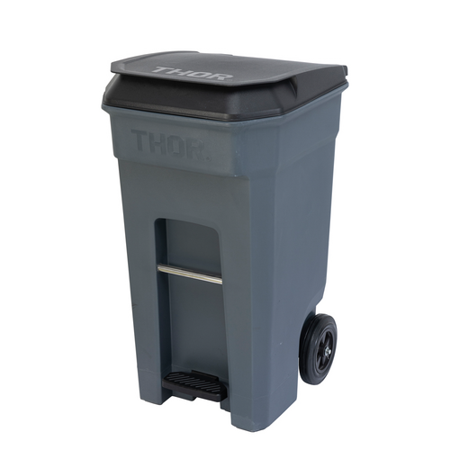 240L Step-On Roll-out Pedal Bin - Grey 64.5CM X 76.0CM X 115.0CM H