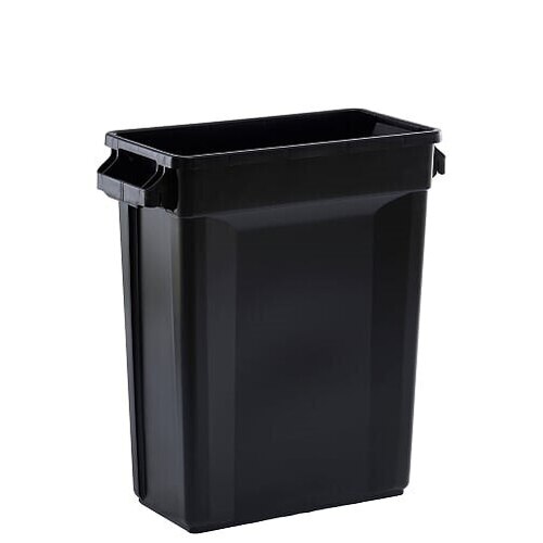 60L Svelte Slim Waste Bin - 507 X 272 X 632mm(excluding Handle Size) - Black