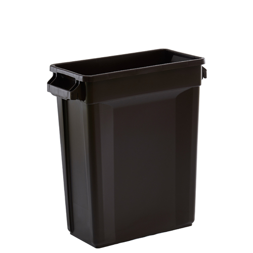 60L Svelte Slim Waste Bin - 507 X 272 X 632mm(excluding Handle Size) - Brown