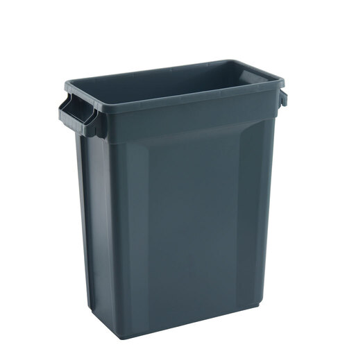 60L Svelte Slim Waste Bin - 507 X 272 X 632mm(excluding Handle Size) - Grey