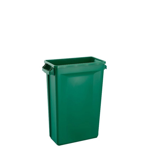46L Svelte Slim Rectangular Container Waste Bin - 444 X 249 X 630mm(excluding Handle Size) - Green