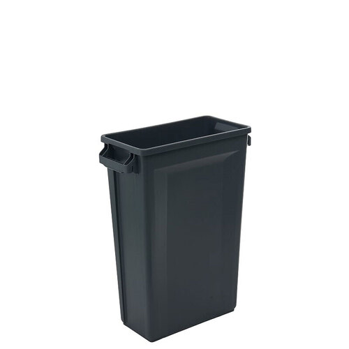 46L Svelte Slim Rectangular Container Waste Bin - 444 X 249 X 630mm(excluding Handle Size) - Grey