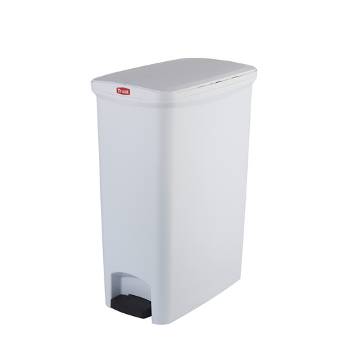 50L Svelte Step-On Bin - White 30.7CM X 50.7CM X 72.1CM H