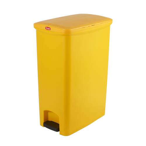 68L Svelte Step-On Bin - Yellow 34.7CM X 54.4CM X 78.2CM H