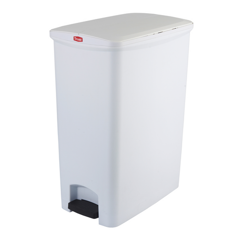 90L Svelte Step-On Bin - White 37.9CM X 60.1CM X 81.2CM H