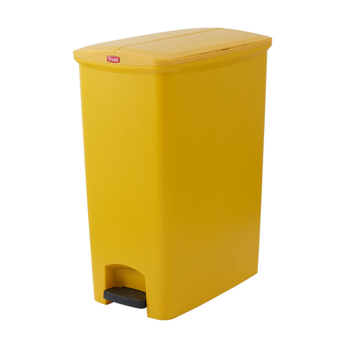 90L Svelte Step-On Bin - Yellow 37.9CM X 60.1CM X 81.2CM H