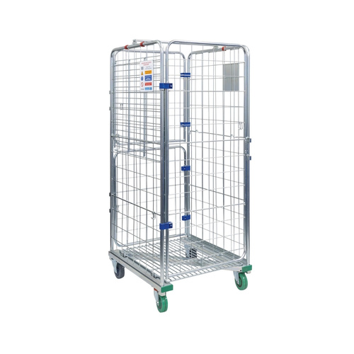 500kg Rated Trolley Roll Cage Stock Trolley with Brake