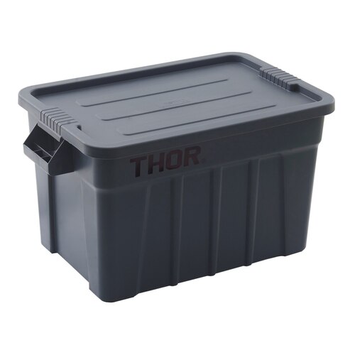 75L Thor  Plastic Storage Stackable Container With Lid - Food Grade - Grey - 708 x 434 x 384mm