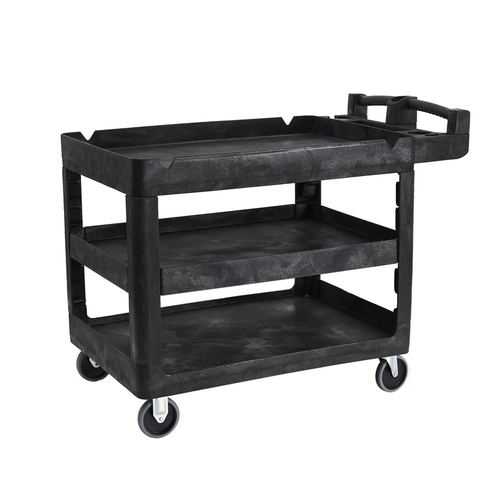 230kg Rated 3 Tier Bitbar Utility Cart - 1150 x 640 x 980mm