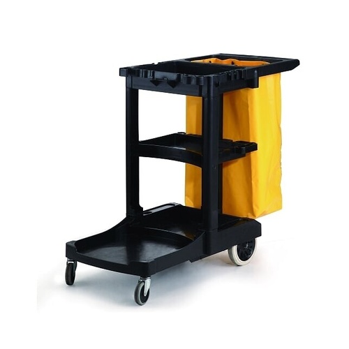 Grandmaid Cleaning Cart - Black 1168 X 552 X 975H