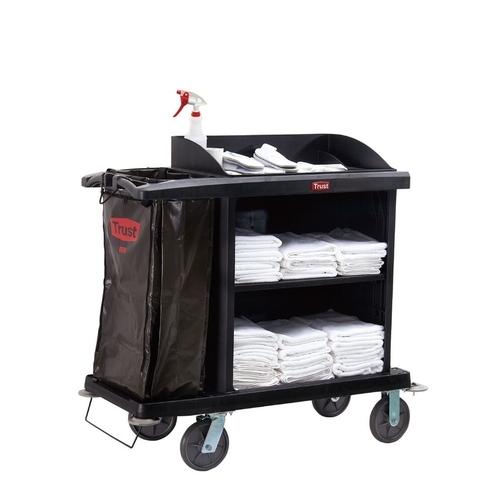 Grandmaid Executive Housekeeping Cart - Black