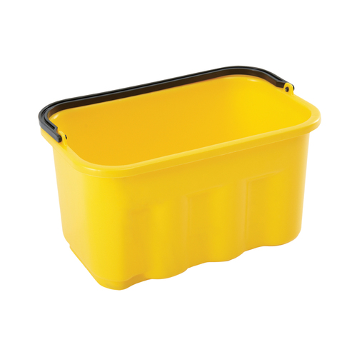 9.5L Plastic Quadrate Bucket - Yellow