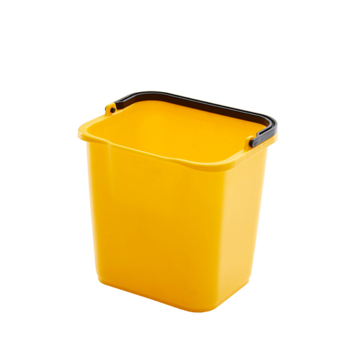 4.7L Plastic Quadrate Bucket - Yellow