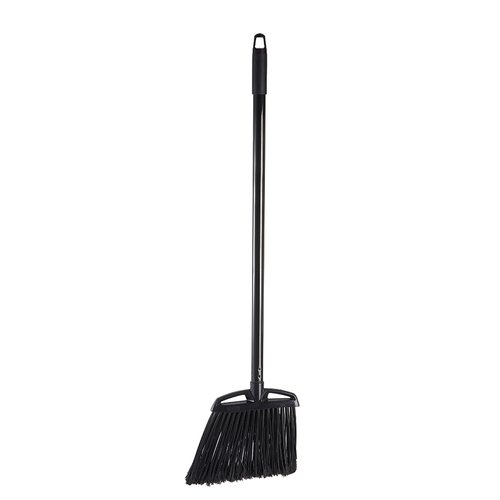 Black Angle Broom and Brush with Handle - PET Fill - 19cm High