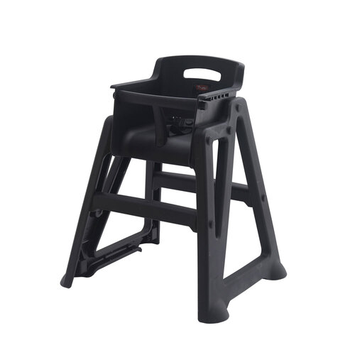 Microban High Chair Flatpack - Black