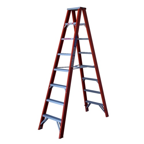 Indalex 8 Steps 120kg Rated Industrial Double Sided Fibreglass Step Ladder