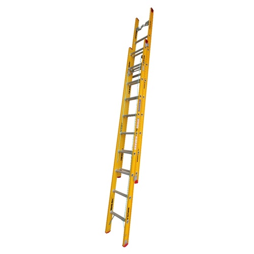 Indalex 18 Steps 135kg Rated Industrial Fibreglass Extension Ladder