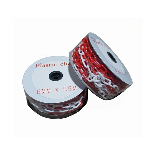 Plastic Barrier Chain For Workplace Safety - Red/White