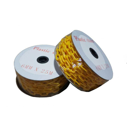 Plastic Barrier Chain For Workplace Safety - Yellow